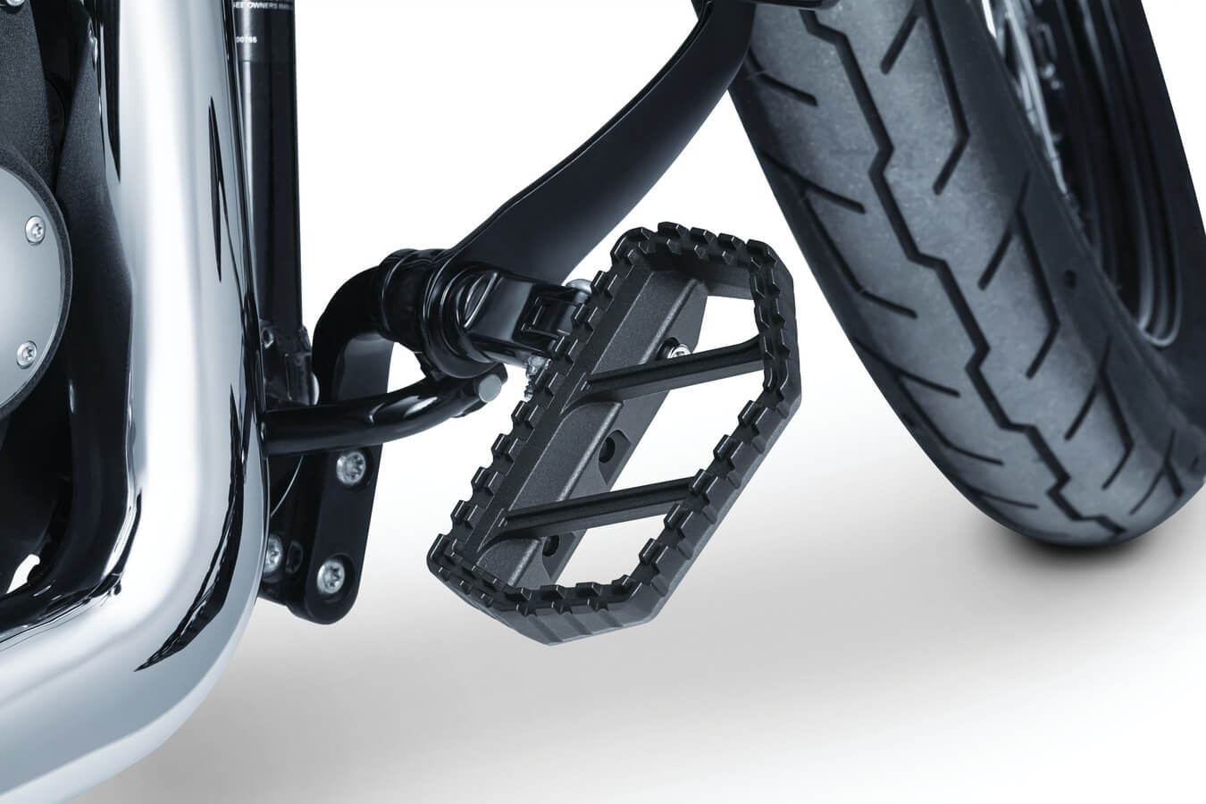 Black mini floorboard for motorcycle