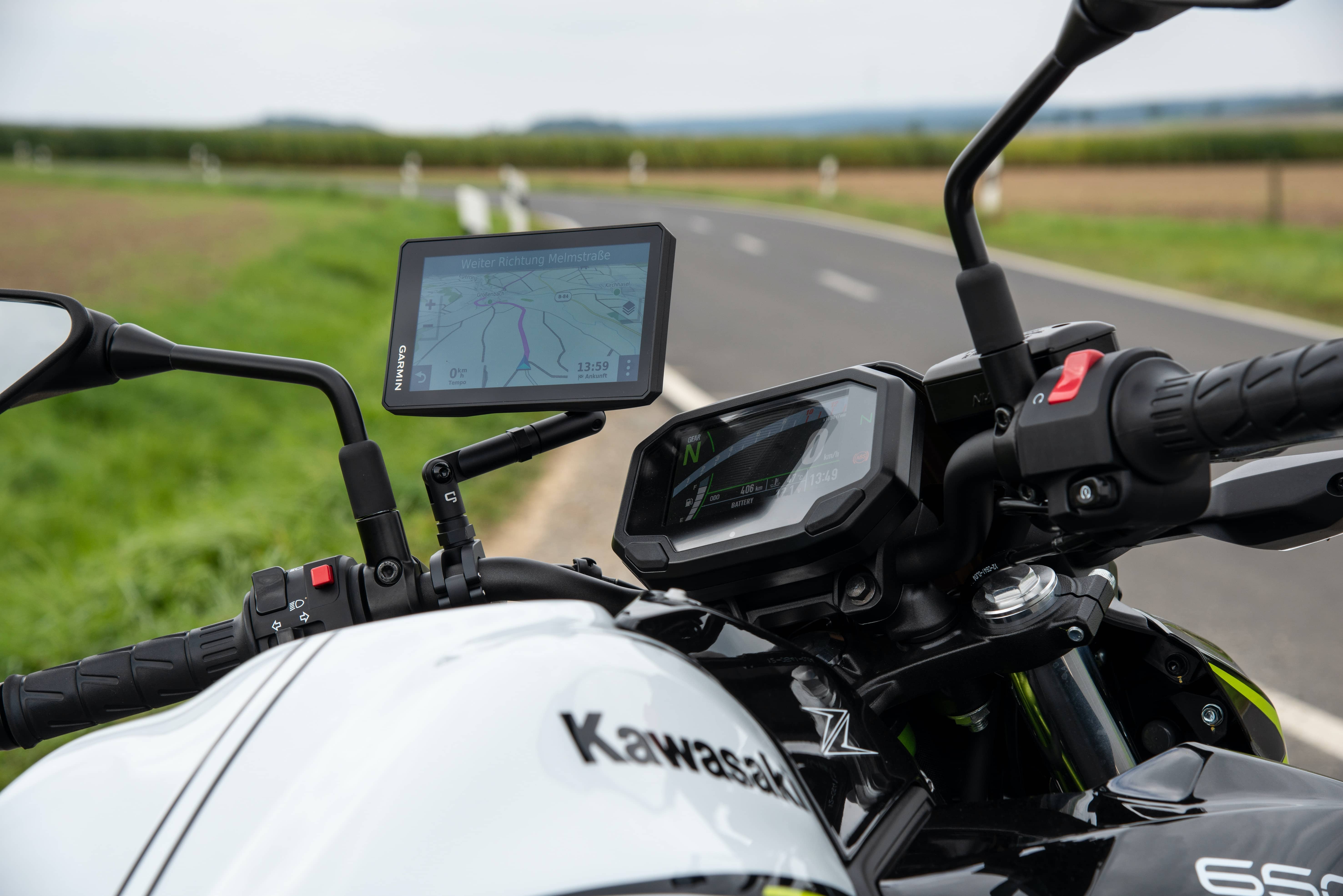 a-motorcycle-with-a-GPS-device