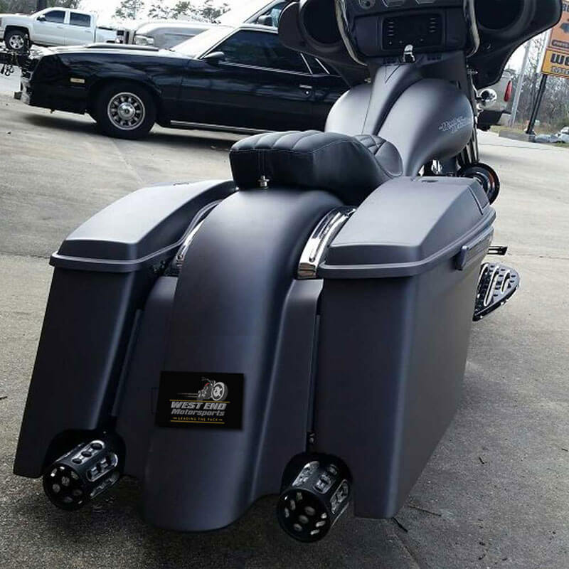 harley davidson color matched stretched saddlebags