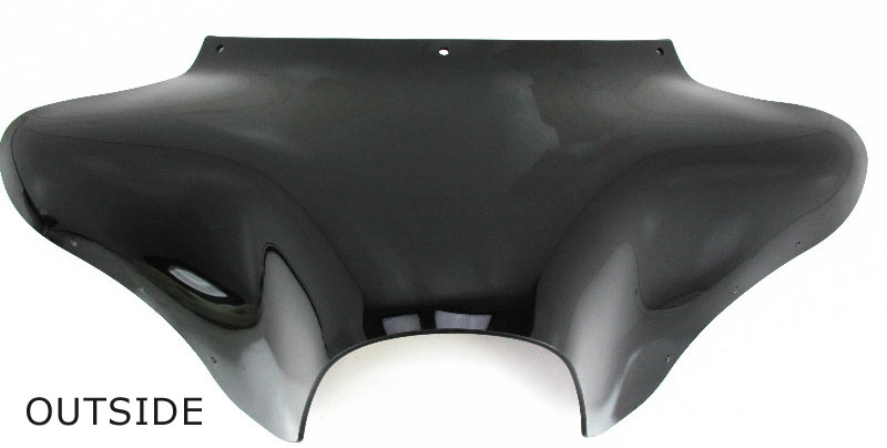 The outside of a Memphis Shades Batwing Fairing for motorcycles.