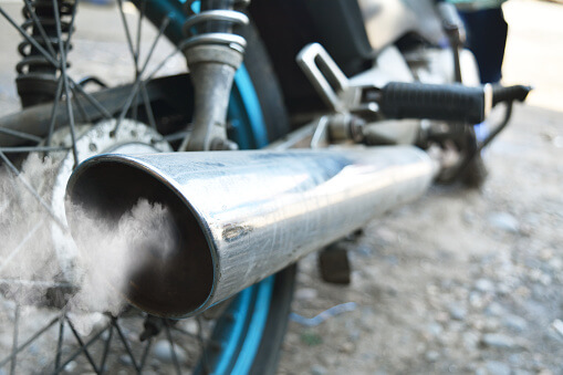 Exhaust of a motorcycle