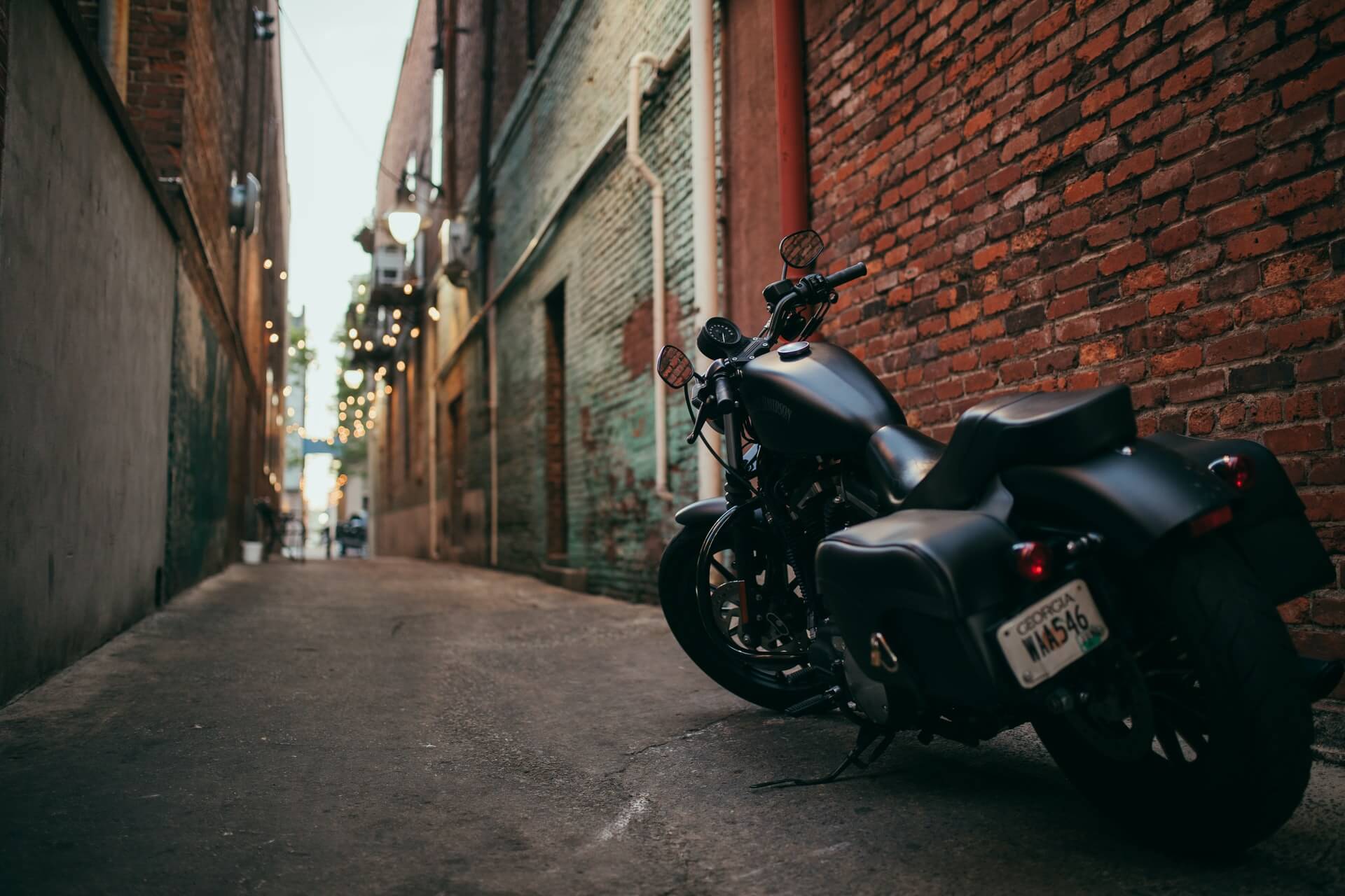 Motorcycle with anti-theft alarm to prevent theft