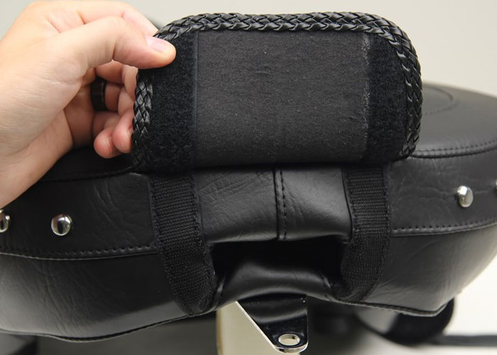 Adjustable leather motorcycle seat