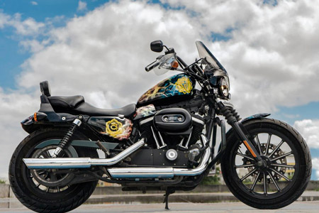 parked cruiser motorcycle