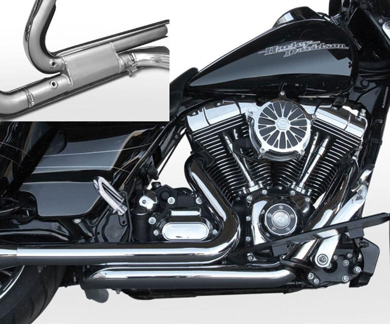 Black Harley Davidson with hidden RCX headers