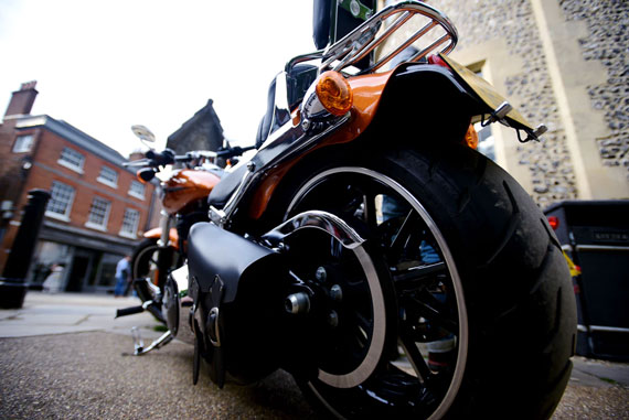 a close up on the back tire of a motorbike