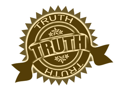 Truth stamp and ribbon logo