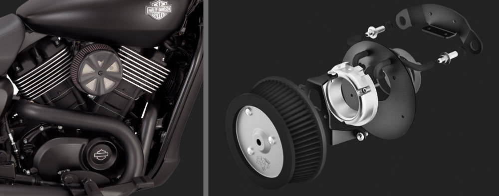 Black Harley Davidson and VO2 air kit